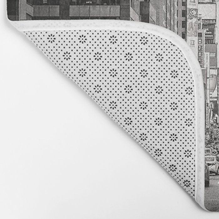 Sunset on 7th (Black and White Version) Bath Mat Gallery Image 2