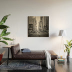 Sunset on 7th (Black and White Version) Wood Wall Art Gallery Image 2