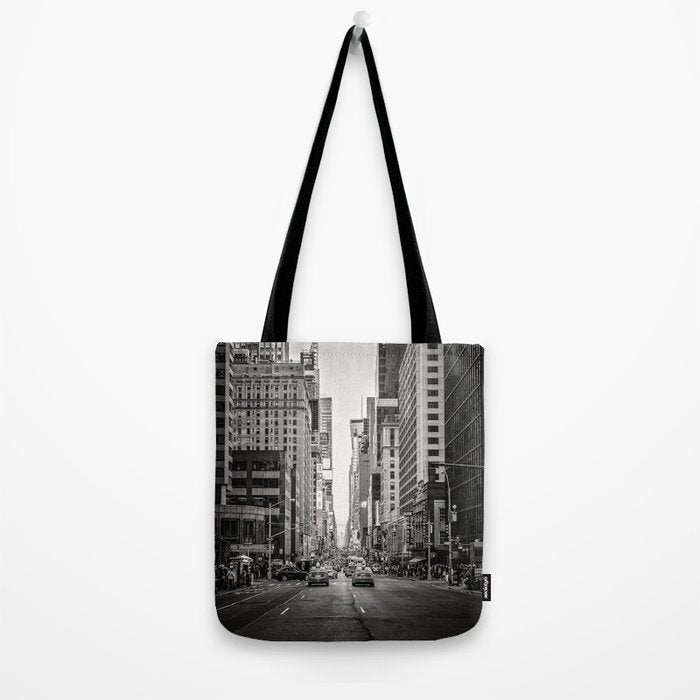 Sunset on 7th (Black and White Version) Tote Bag Gallery Image 2