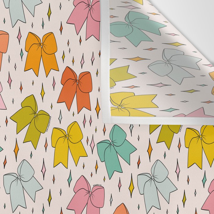Rainbow Bow Print Wall Tapestry Gallery Image 3
