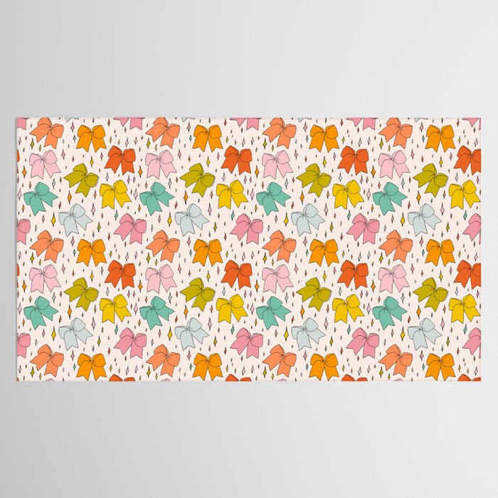 Rainbow Bow Print Tablecloth Gallery Image 2