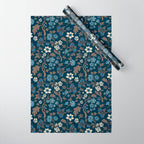 Moody Bohemian Florals Wrapping Paper Gallery Image 1