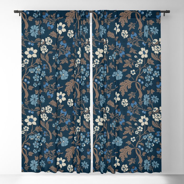 Moody Bohemian Florals Window Curtain Gallery Image 1