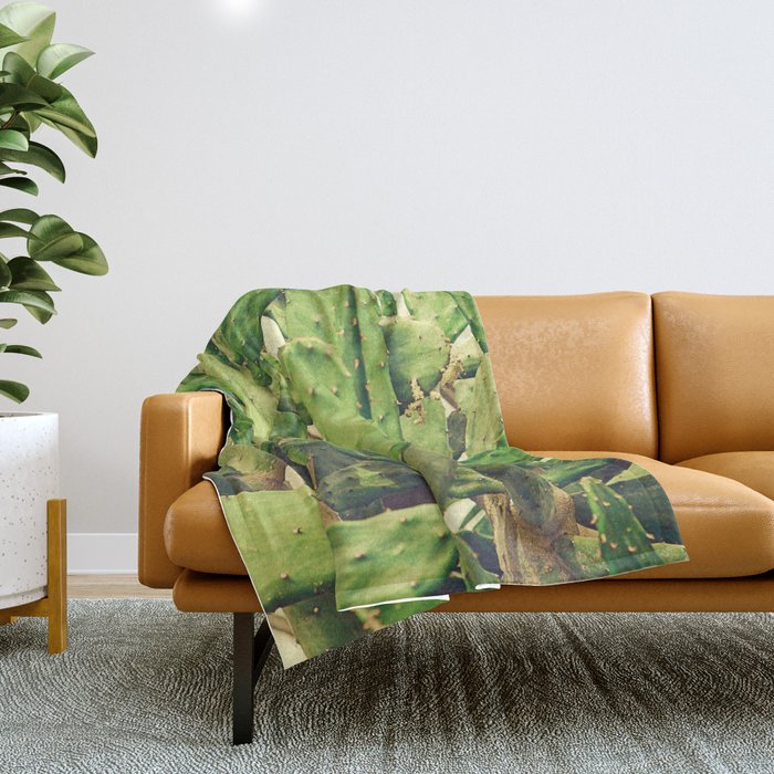 Southwest Desert Cactus Throw Blanket Gallery Image 1