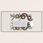 Albertus Seba Snakes  Double Spiral Vines  Desk Mat Gallery Image 1