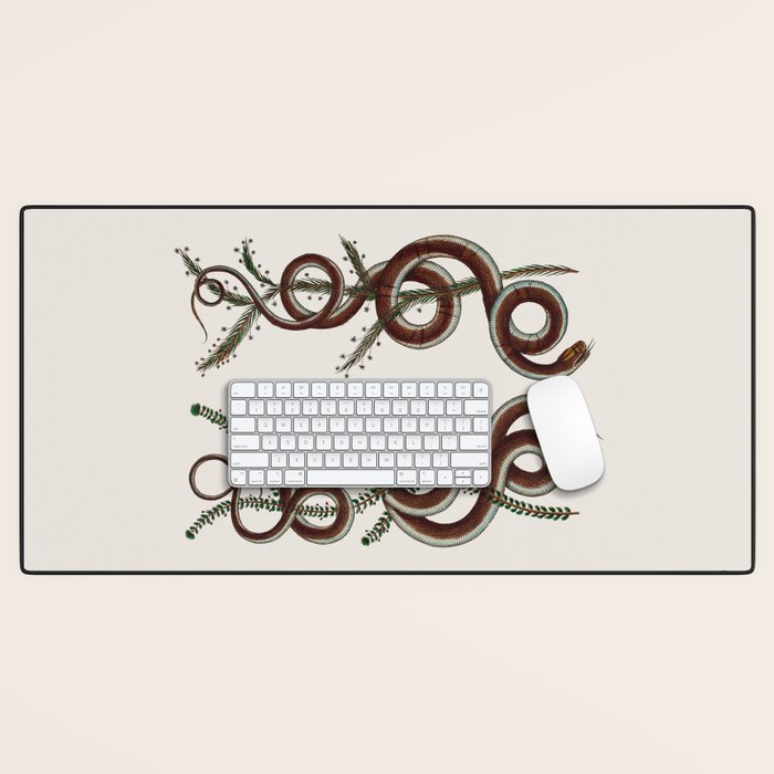 Albertus Seba Snakes  Double Spiral Vines  Desk Mat Gallery Image 1