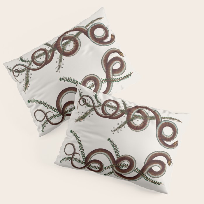 Albertus Seba Snakes  Double Spiral Vines  Pillow Sham Gallery Image 1