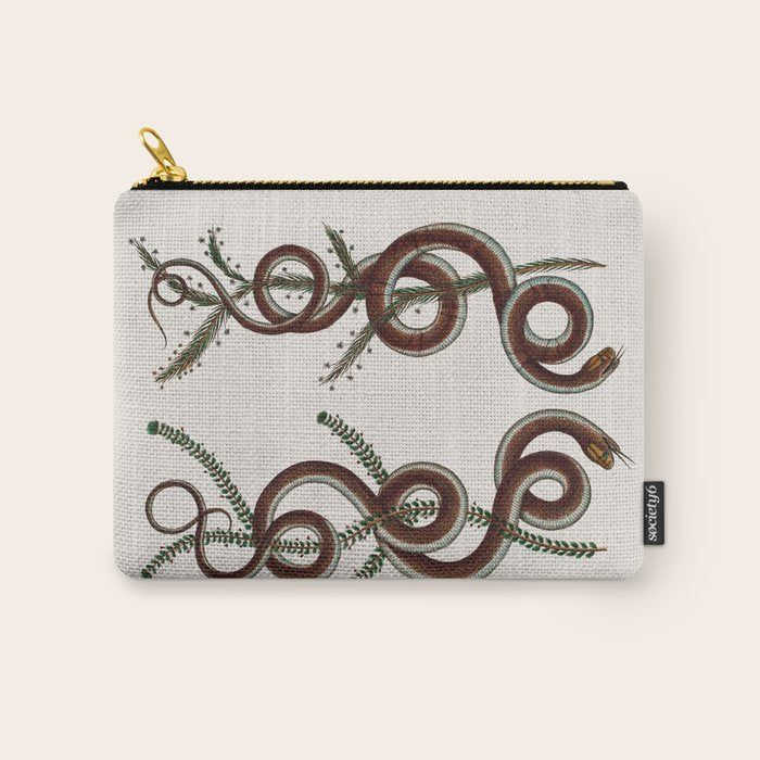 Albertus Seba Snakes  Double Spiral Vines  Carry All Pouch Gallery Image 1