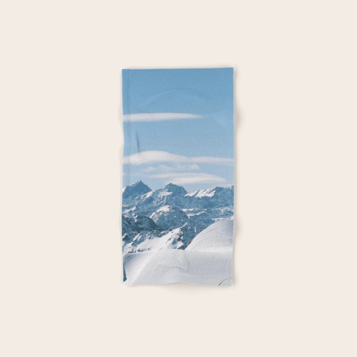 Snowy mountain range Bath Towel Gallery Image 1