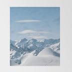 Snowy mountain range Throw Blanket Gallery Image 2