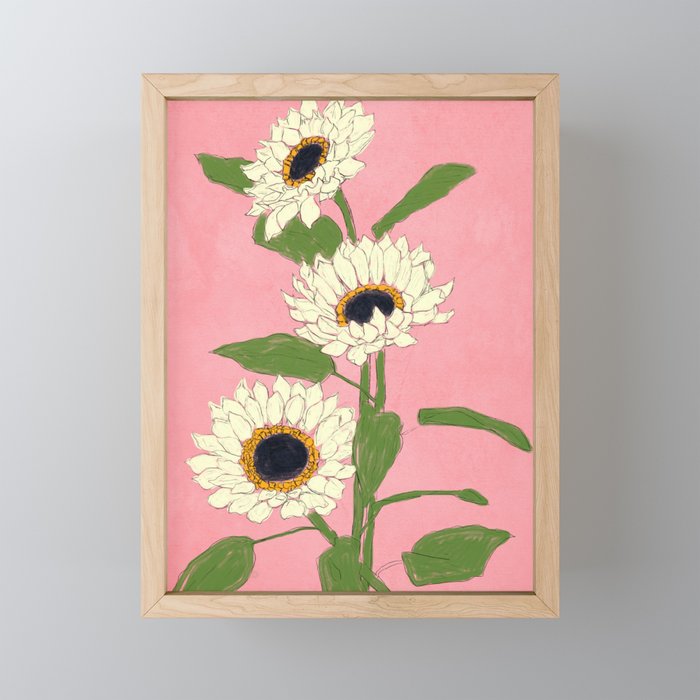 Sunflower Pink Sami Mini Art Print Gallery Image 1