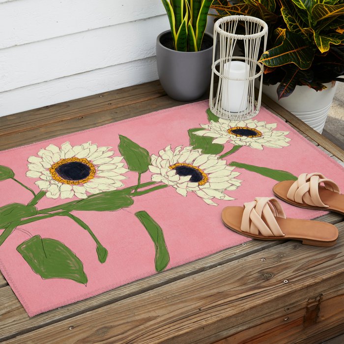 Sunflower Pink Sami Outdoor Rug Gallery Image 2