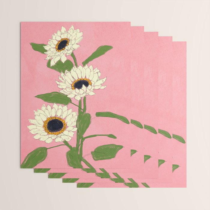 Sunflower Pink Sami Wrapping Paper Gallery Image 3