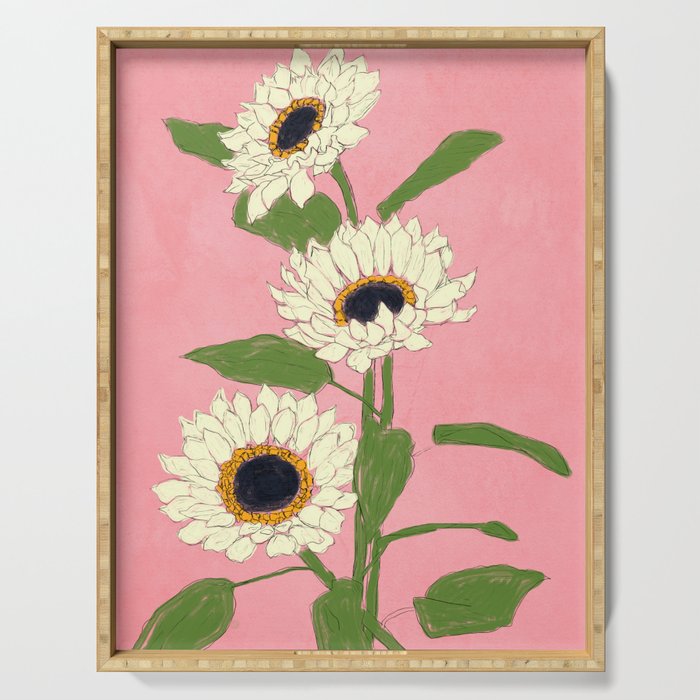 Sunflower Pink Sami Serving Tray Gallery Image 1