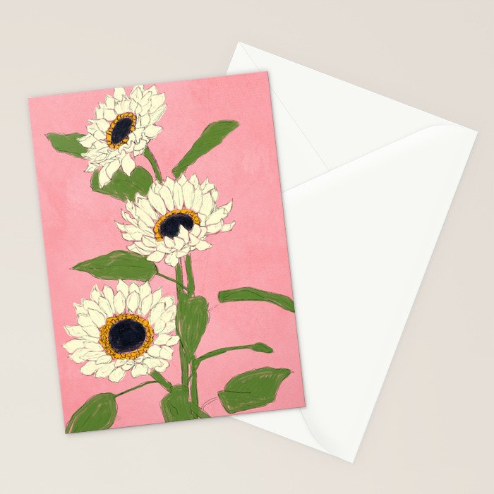 Sunflower Pink Sami Stationery Card Gallery Image 2