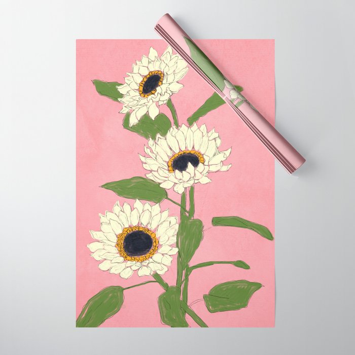 Sunflower Pink Sami Wrapping Paper Gallery Image 1