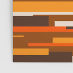 Wright Mid Century Modern Geometric Abstract Pattern in Retro 70s Brown and Orange Poster Gallery Image 3