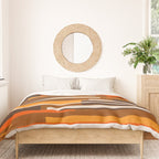 Wright Mid Century Modern Geometric Abstract Pattern in Retro 70s Brown and Orange Duvet Cover Gallery Image 3
