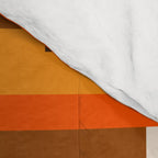 Wright Mid Century Modern Geometric Abstract Pattern in Retro 70s Brown and Orange Comforter Gallery Image 4