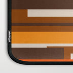 Wright Mid Century Modern Geometric Abstract Pattern in Retro 70s Brown and Orange Laptop Sleeve Gallery Image 3