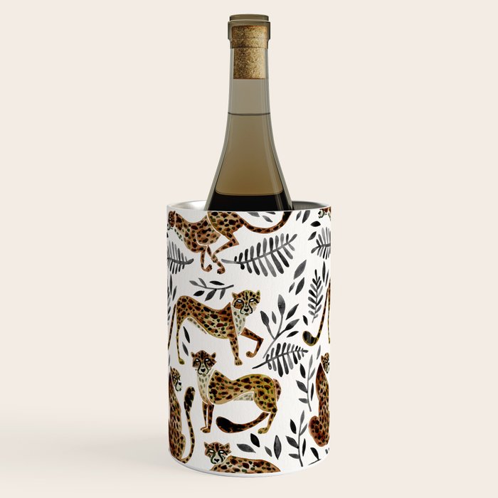 Cheetah Collection - Mocha & Black Palette Wine Chiller Gallery Image 2