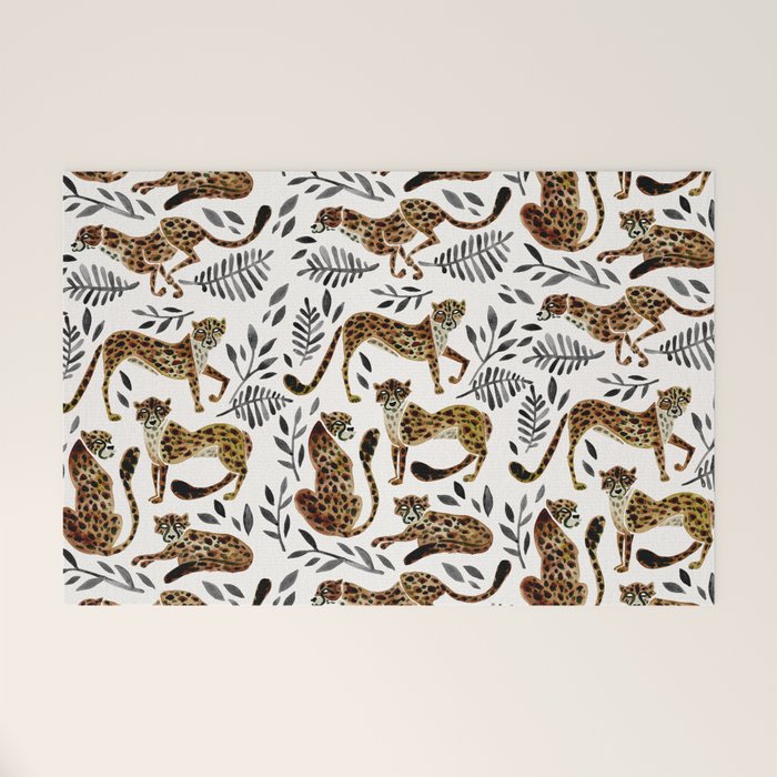 Cheetah Collection - Mocha & Black Palette Welcome Mat Gallery Image 1