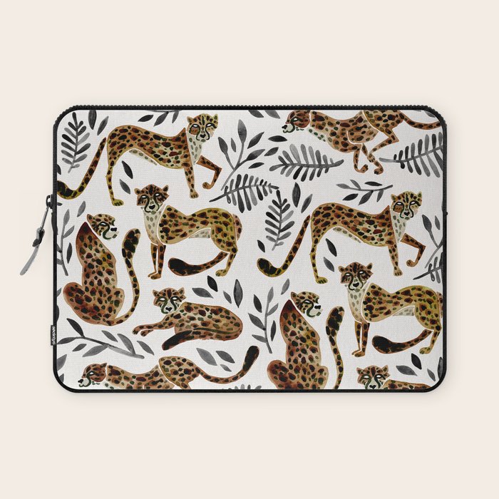 Cheetah Collection - Mocha & Black Palette Laptop Sleeve Gallery Image 1
