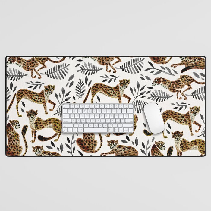 Cheetah Collection - Mocha & Black Palette Desk Mat Gallery Image 1