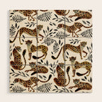 Cheetah Collection - Mocha & Black Palette Wood Wall Art Gallery Image 1