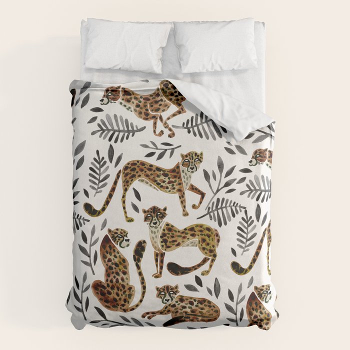 Cheetah Collection - Mocha & Black Palette Duvet Cover Gallery Image 6