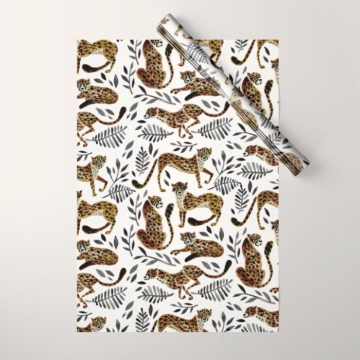 Cheetah Collection - Mocha & Black Palette Wrapping Paper Gallery Image 1
