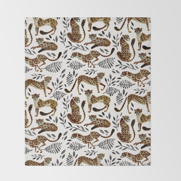 Cheetah Collection - Mocha & Black Palette Throw Blanket Gallery Image 2