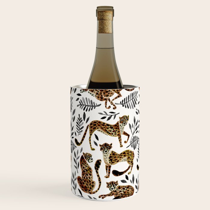 Cheetah Collection - Mocha & Black Palette Wine Chiller Gallery Image 1