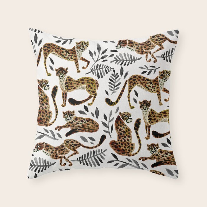 Cheetah Collection - Mocha & Black Palette Throw Pillow Gallery Image 6