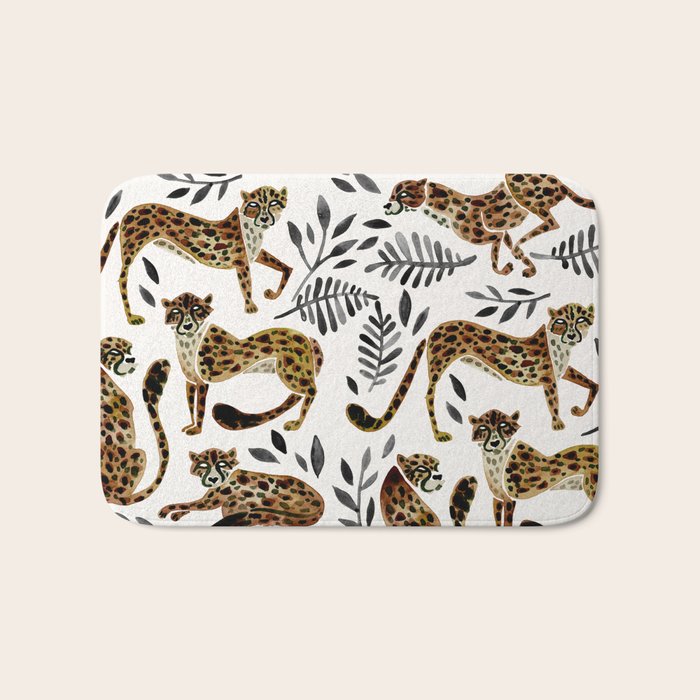 Cheetah Collection - Mocha & Black Palette Bath Mat Gallery Image 1