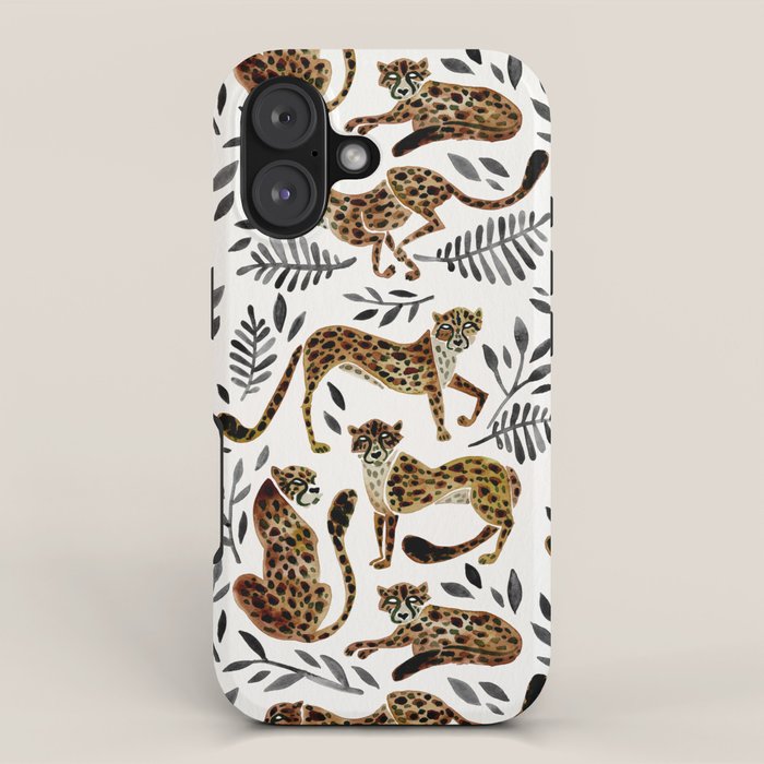 Cheetah Collection - Mocha & Black Palette iPhone Case Gallery Image 1