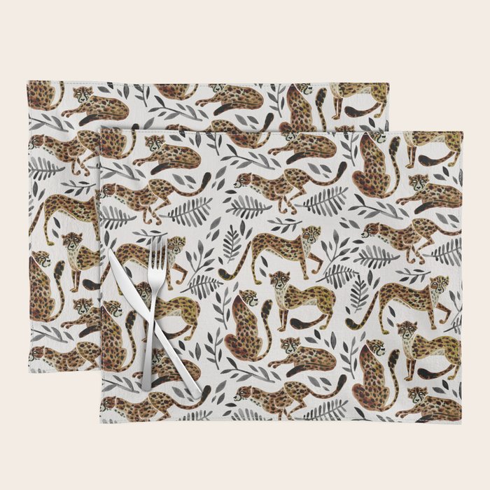 Cheetah Collection - Mocha & Black Palette Placemat Gallery Image 1