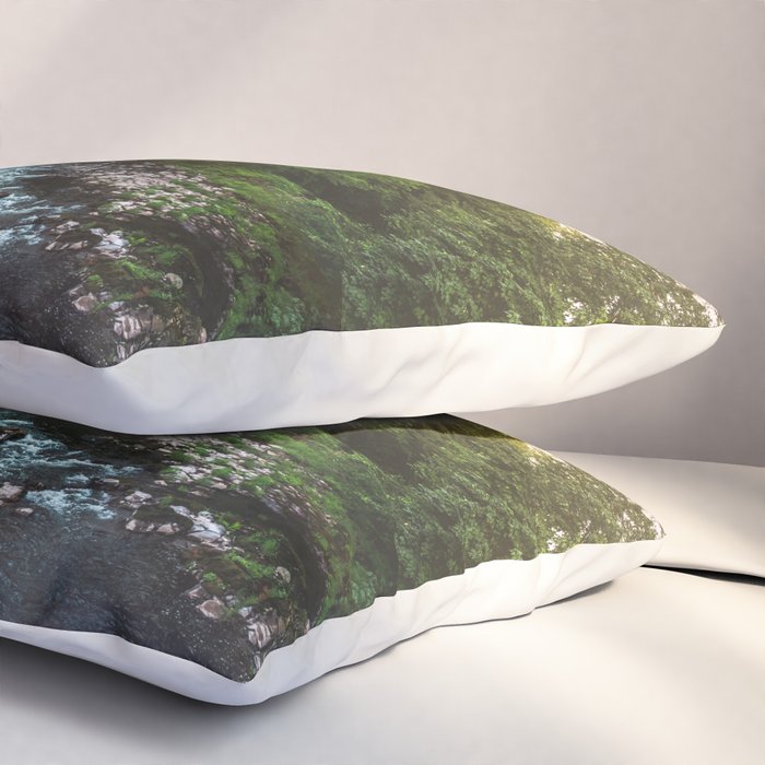 PNW River Run II - Pacific Northwest Nature Photography Pillow Sham Gallery Image 3