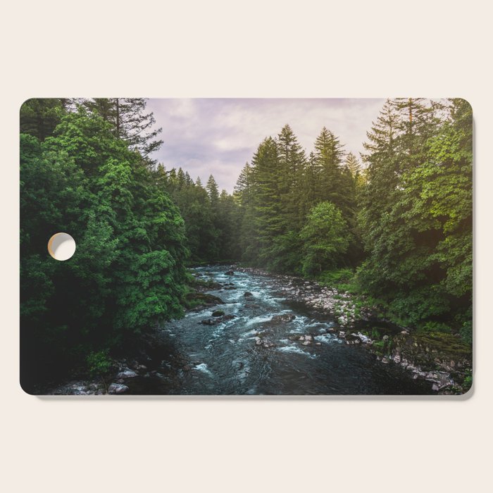 PNW River Run II - Pacific Northwest Nature Photography Cutting Board Gallery Image 1