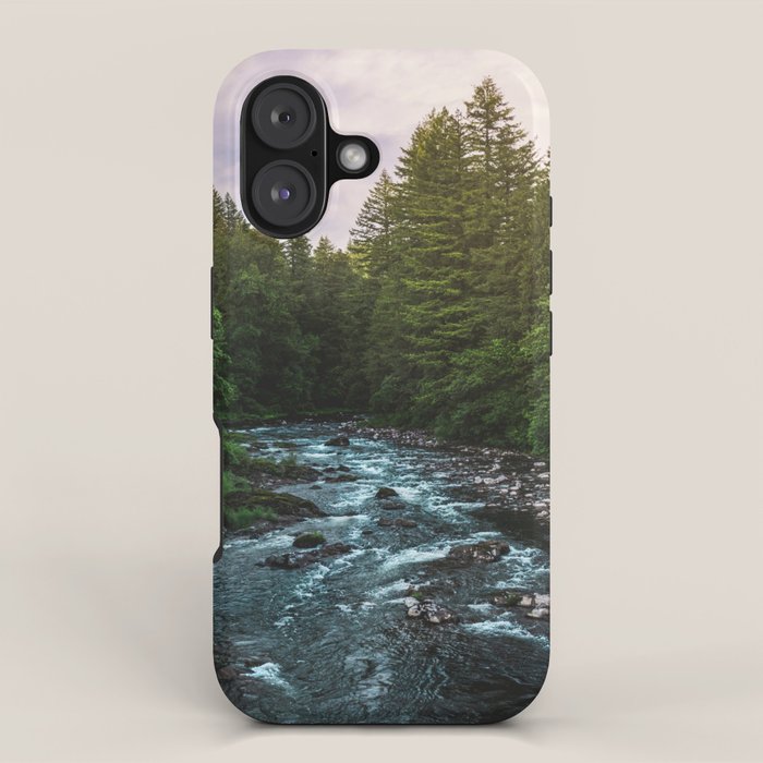 PNW River Run II - Pacific Northwest Nature Photography iPhone Case Gallery Image 1