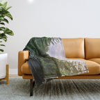 PNW River Run II - Pacific Northwest Nature Photography Throw Blanket Gallery Image 1