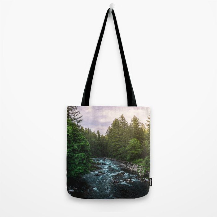 PNW River Run II - Pacific Northwest Nature Photography Tote Bag Gallery Image 2