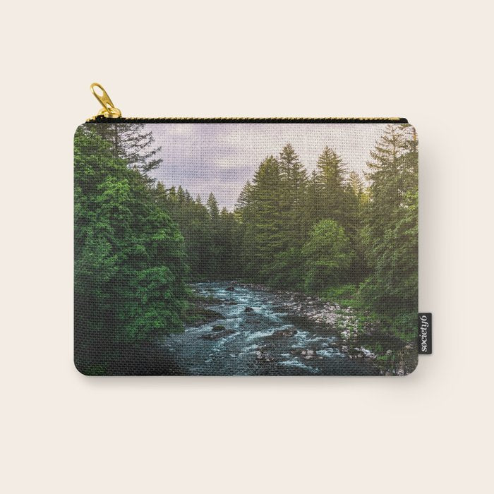PNW River Run II - Pacific Northwest Nature Photography Carry All Pouch Gallery Image 1