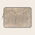 Vintage Map of Louisville Kentucky (1873) Laptop Sleeve Gallery Image 1