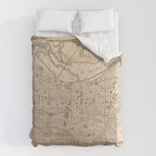 Vintage Map of Louisville Kentucky (1873) Comforter Gallery Image 6