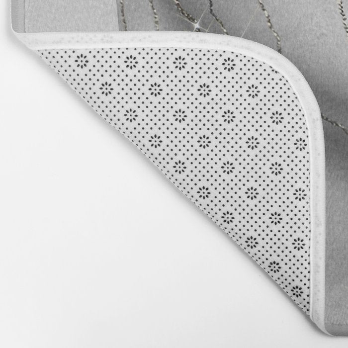 DIAMOND TEARS (b/w) | collage art by Yana Potter | black and white | sculpture | mythology | bling and shine Bath Mat Gallery Image 2
