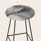 DIAMOND TEARS (b/w) | collage art by Yana Potter | black and white | sculpture | mythology | bling and shine Stool Gallery Image 2