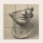 DIAMOND TEARS (b/w) | collage art by Yana Potter | black and white | sculpture | mythology | bling and shine Wood Wall Art Gallery Image 1