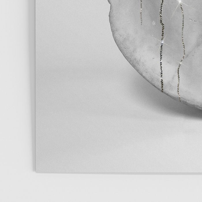 DIAMOND TEARS (b/w) | collage art by Yana Potter | black and white | sculpture | mythology | bling and shine Poster Gallery Image 3