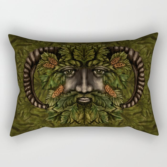 The Green Man Rectangular Pillow Gallery Image 2